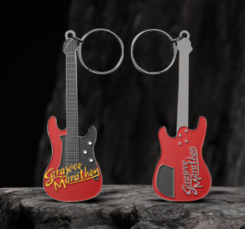 Double Sided Metal Enamel Personalized Keychains